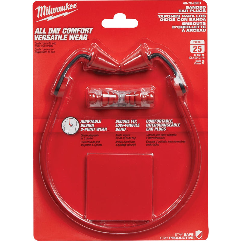 Milwaukee Banded NRR 25dB Ear Plugs