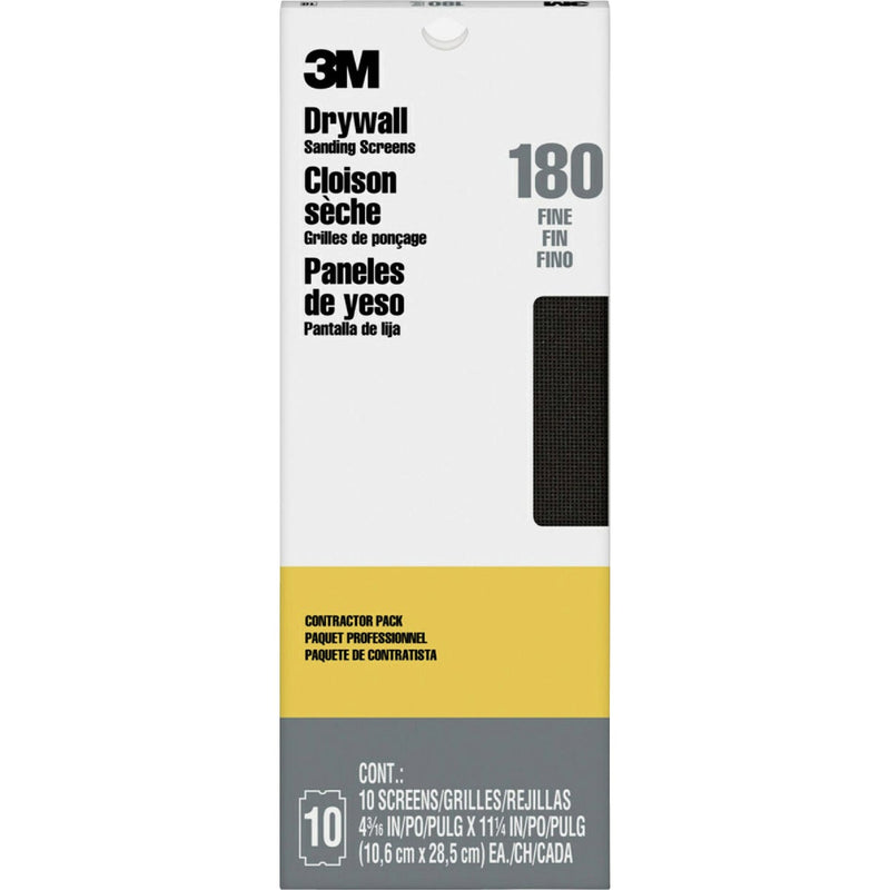 3M ProPak 4-3/16 In. x 11-1/4 In. Drywall Sanding Screens, 180 Grit (10 Pack)