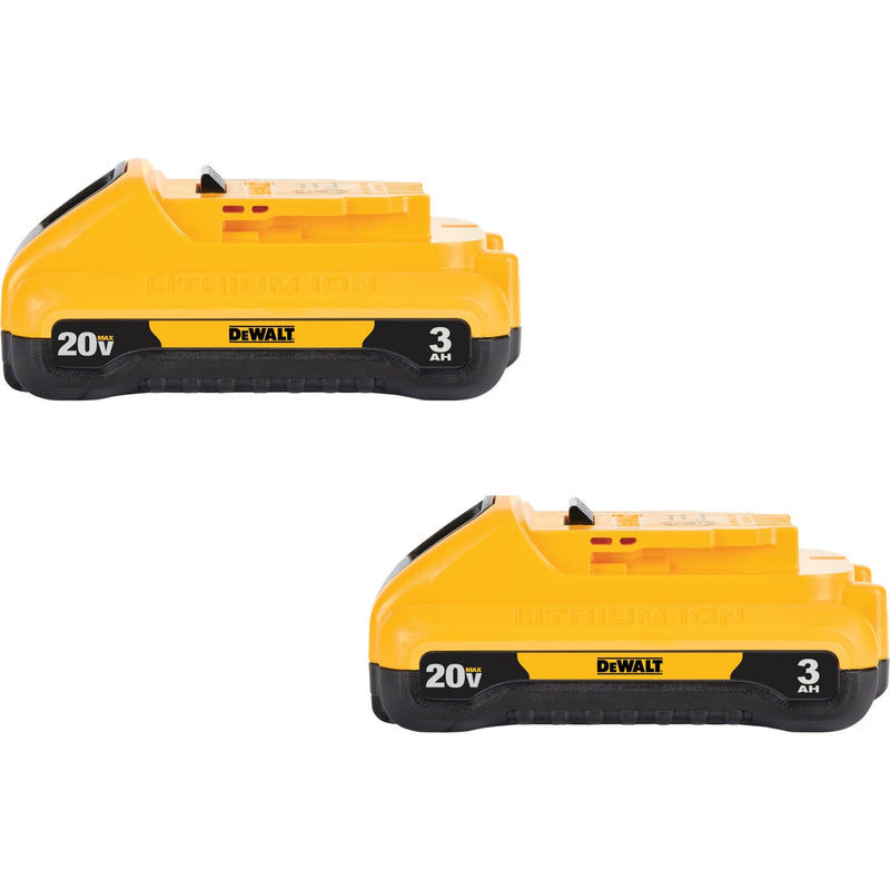 DEWALT 20V MAX Lithium-Ion 3.0 Ah Compact Battery Pack (2-Pack)