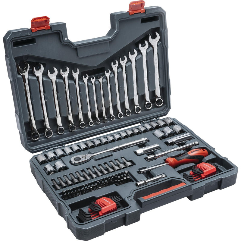 Crescent 3/8 In. Drive 12-Point Standard/Metric Mechanic & Automotive Tool Set (128-Piece)