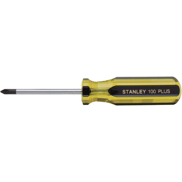 Stanley 100 PLUS #1 x 4 In. Phillips Screwdriver w/Blk Oxide Tip