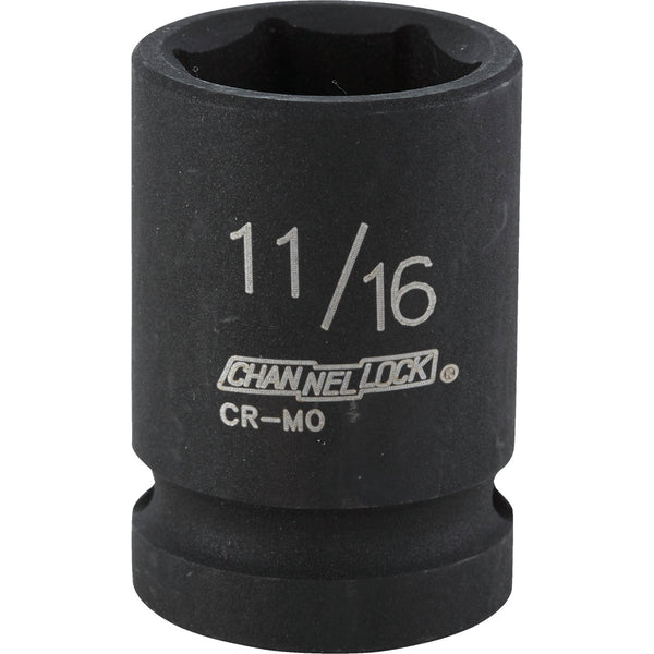 Channellock 1/2 In. Drive 11/16 In. 6-Point Shallow Standard Impact Socket