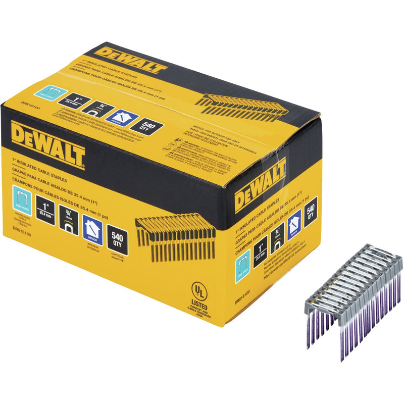 DeWalt 3/4 In. x 1 In. Insulated Cable Staples (540-Pack)