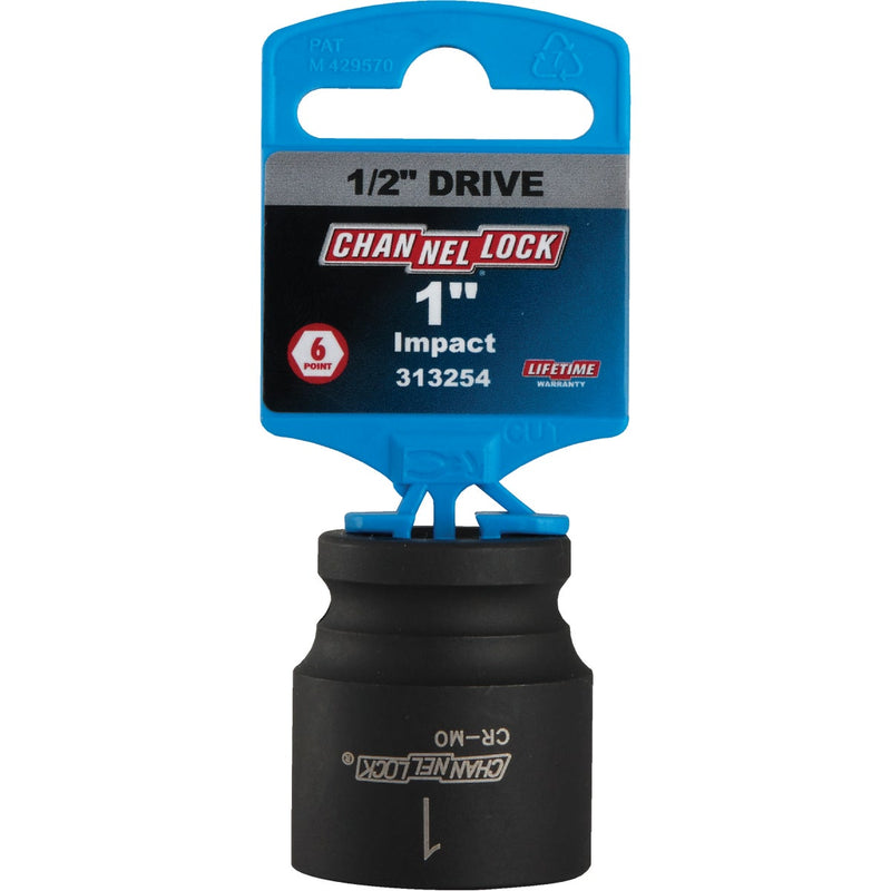 Channellock 1/2 In. Drive 1 In. 6-Point Shallow Standard Impact Socket