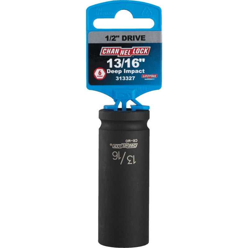 Channellock 1/2 In. Drive 13/16 In. 6-Point Deep Standard Impact Socket