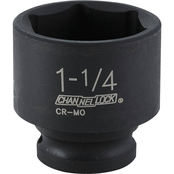 Channellock 1/2 In. Drive 1-1/4 In. 6-Point Shallow Standard Impact Socket