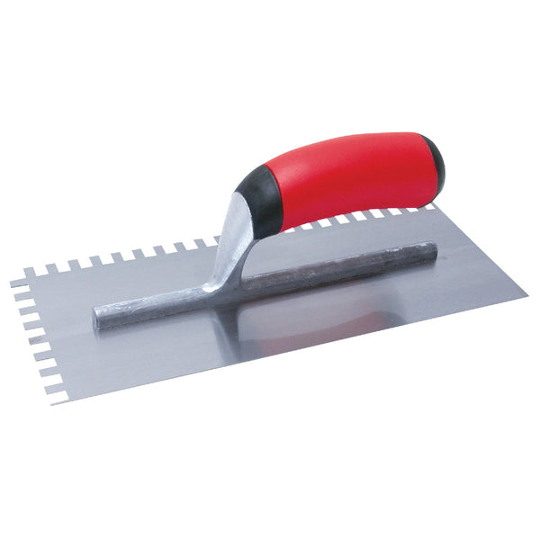 QLT 1/4 x 1/4 x 1/4 In. Square Notched Trowel w/Soft Grip
