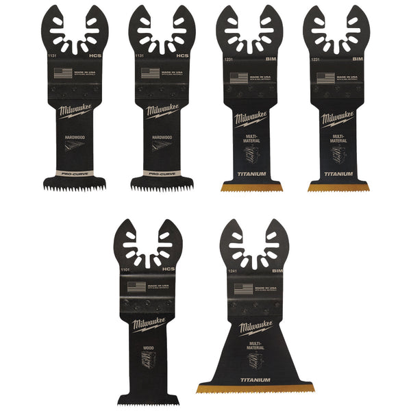 Milwaukee OPEN-LOK Multi-Tool General Purpose Oscillating Blade Assortment (6-Piece)