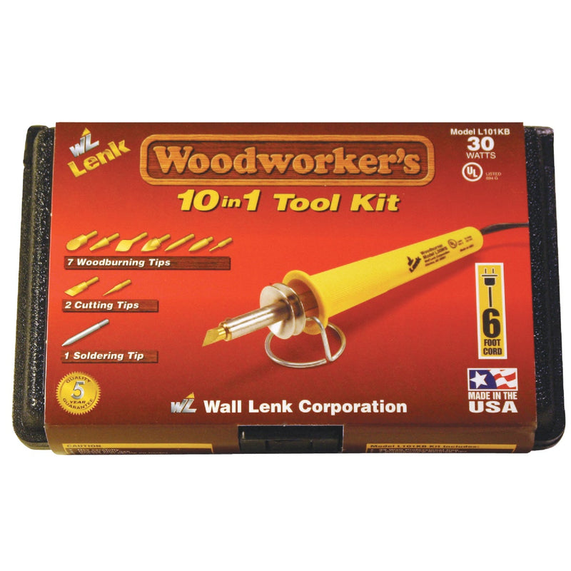 Wall Lenk Woodworker's 30W 10-in-1 Wood Burning Kit