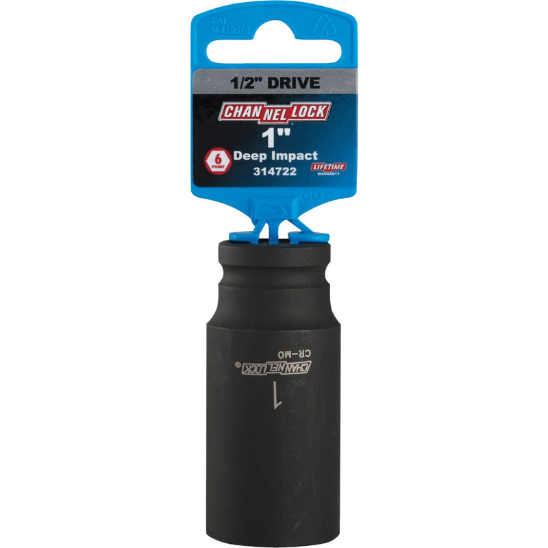 Channellock 1/2 In. Drive 1 In. 6-Point Deep Standard Impact Socket