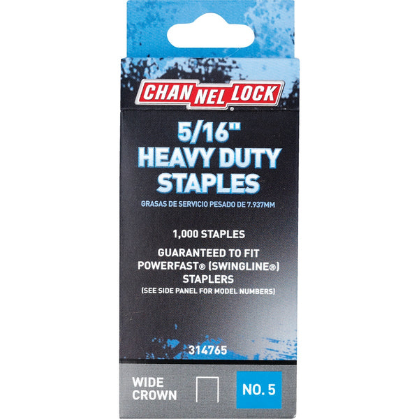 Channellock No. 5 Heavy-Duty Wide Crown Staple, 5/16 In. (1000-Pack)