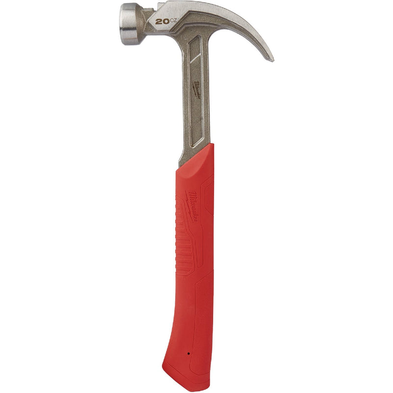 Milwaukee 20 Oz. Smooth-Face Curved Claw Hammer with Steel Handle