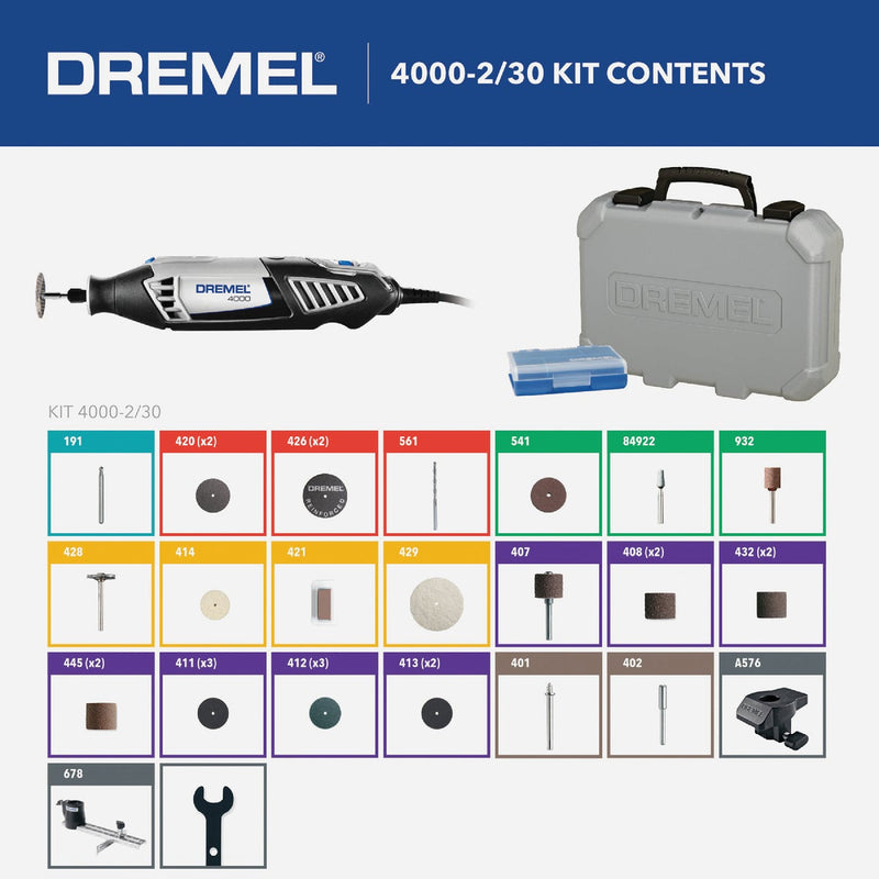 Dremel High Performance 120-Volt 1.6-Amp Variable Speed Electric Rotary Tool Kit