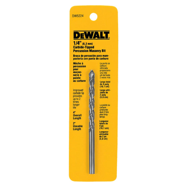 DEWALT 1/4 In. x 4 In. Masonry Drill Bit