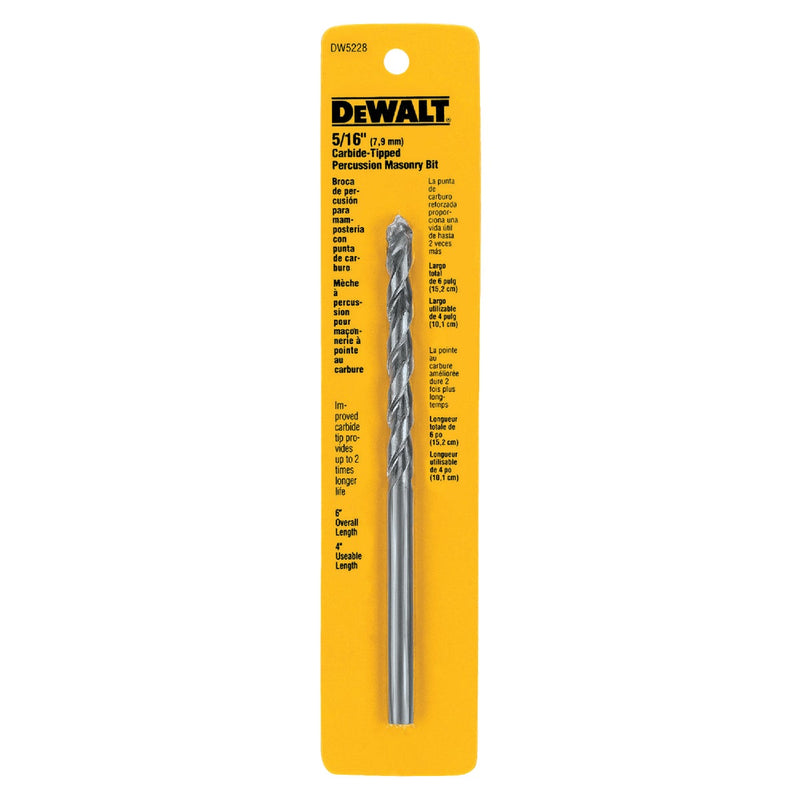 DEWALT 5/16 In. x 5 In. Masonry Drill Bit