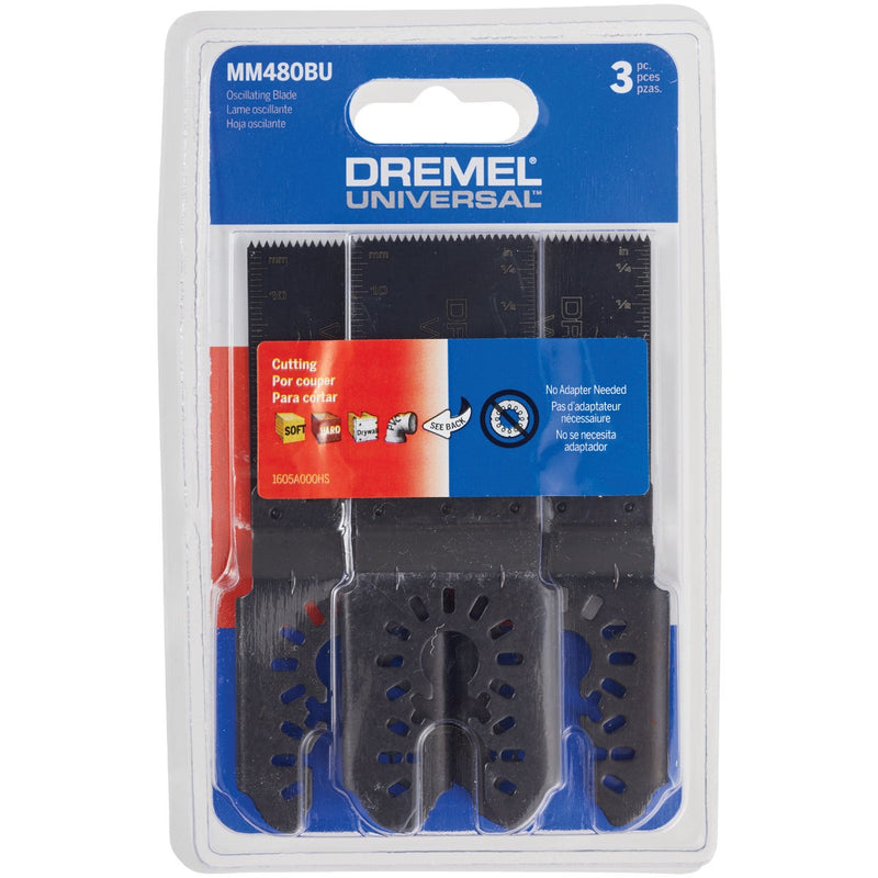 Dremel Universal 1-1/4 In. High Carbon Steel Flush Cut Oscillating Blade (3-Pack)