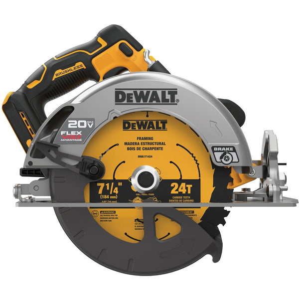 DEWALT 20V MAX Brushless 7-1/4 In. Cordless Circular Saw with FLEXVOLT Advantage (Tool Only)