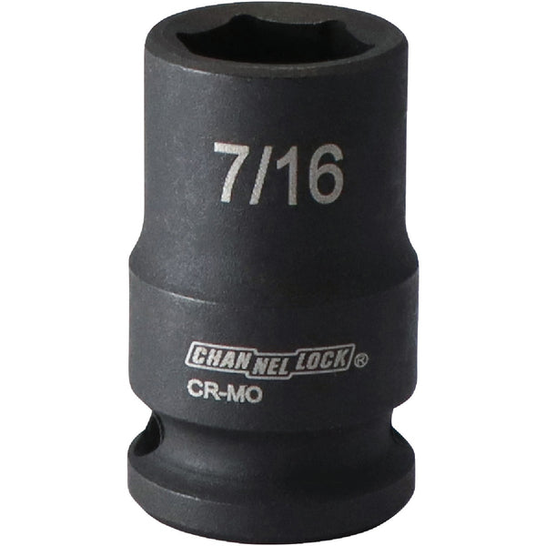 Channellock 3/8 In. Drive 7/16 In. 6-Point Shallow Standard Impact Socket