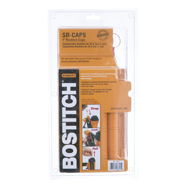 Bostitch 1 In. Plastic Button Caps for Cap Stapler (1000 Ct.)