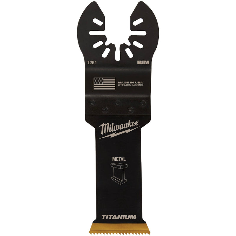 Milwaukee OPEN-LOK 1-1/8 In. Titanium Enhanced Bi-Metal Oscillating Blade