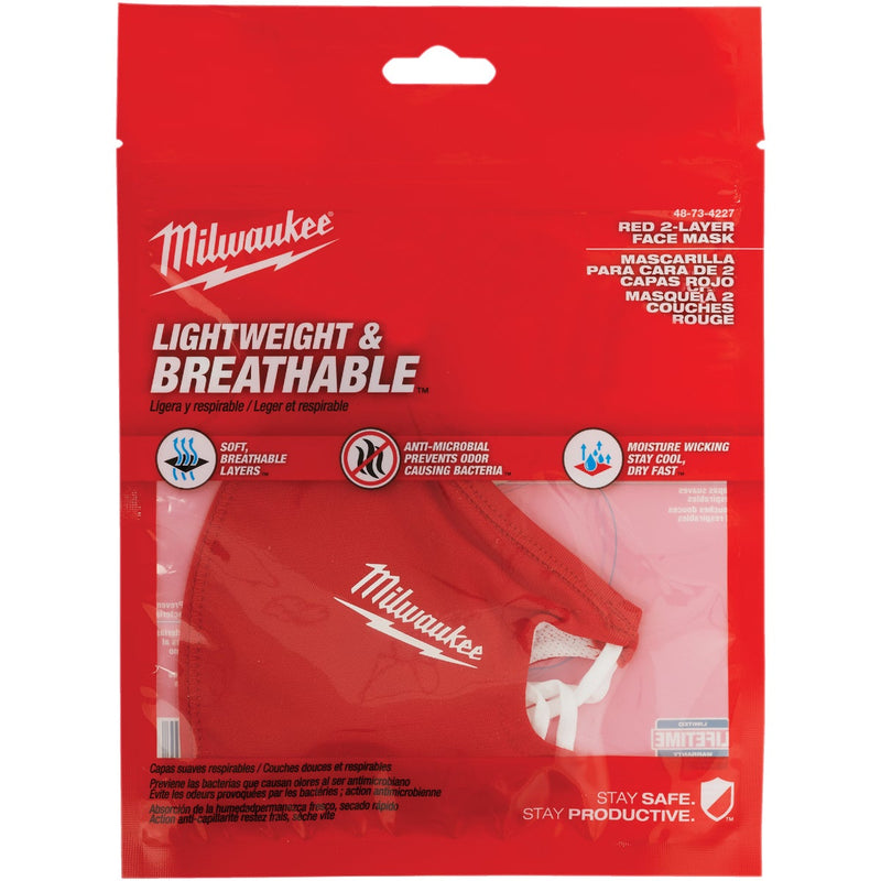 Milwaukee Red 2-Layer Washable Dust & Face Mask