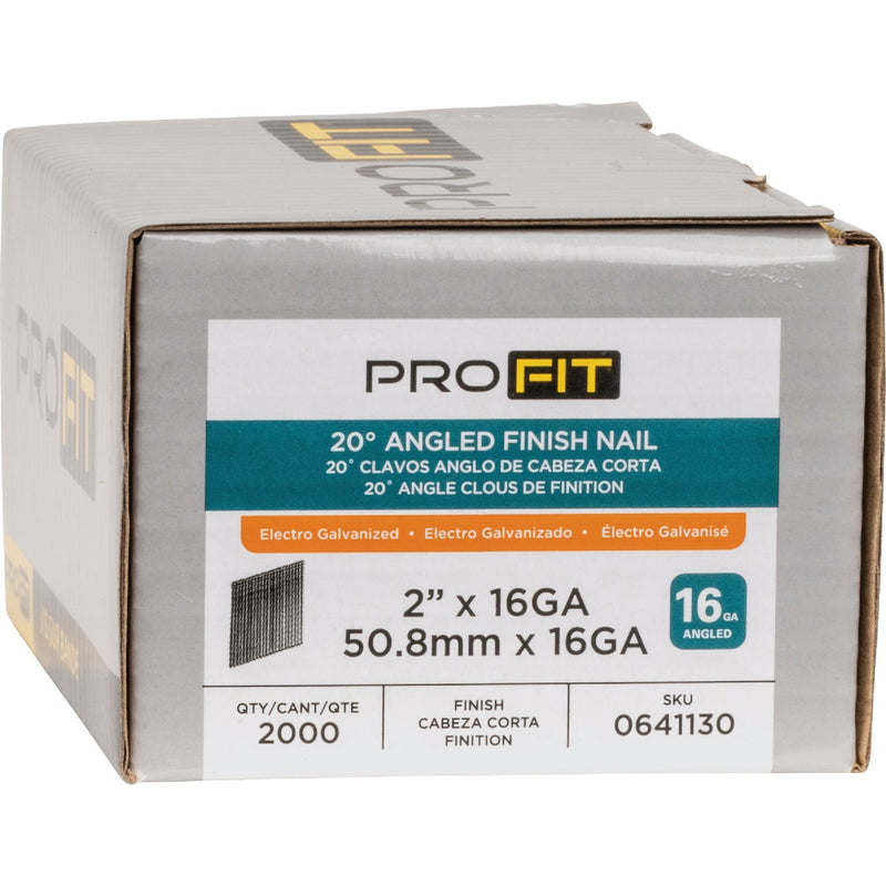 Pro-Fit 2 In. 16 Gauge Electro Galvanized 20 Degree Angled Finish Nail (2000 Ct.)