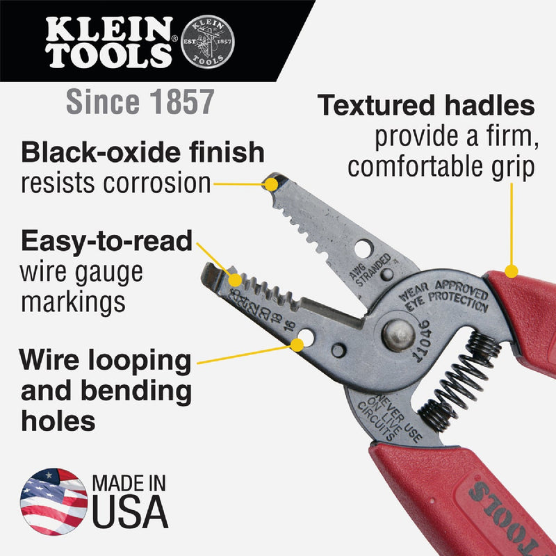 Klein 6 In. 16 AWG to 26 AWG Stranded Wire Stripper