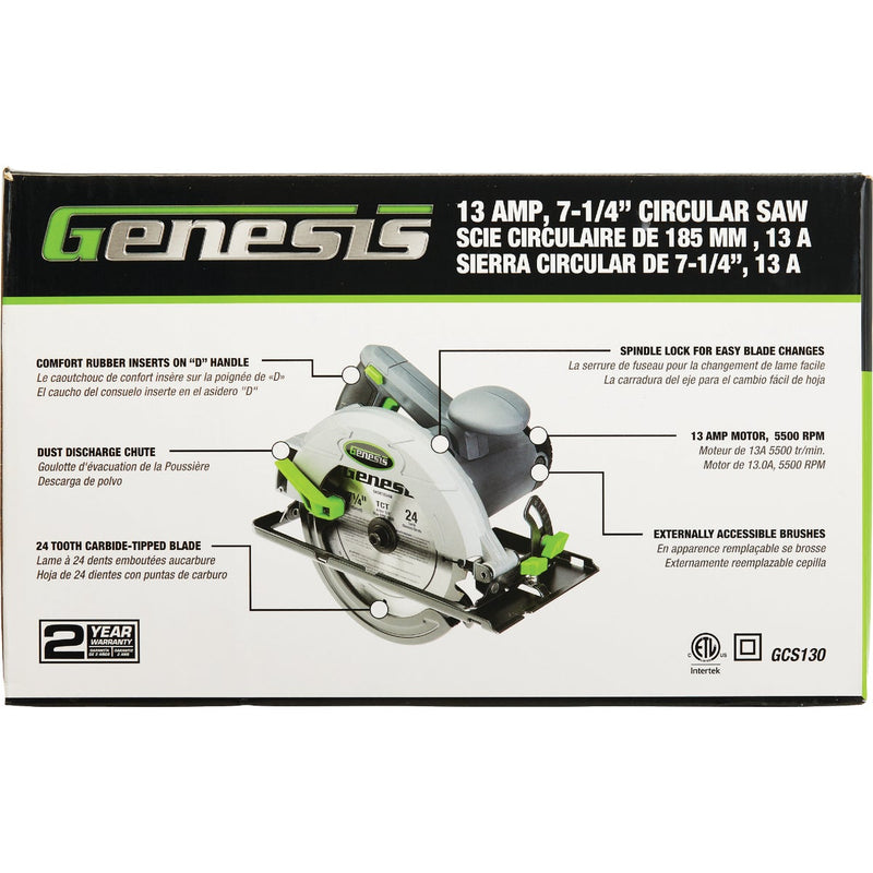 Genesis 13A 7-1/4 In. Circular Saw with Rip Guide