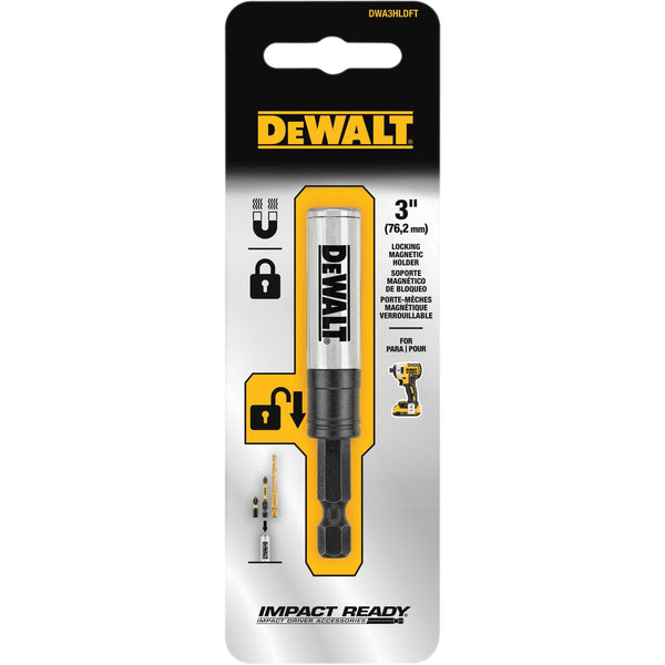 DEWALT Impact Ready 3 In. Locking Magnetic Screwdriving Bit Holder