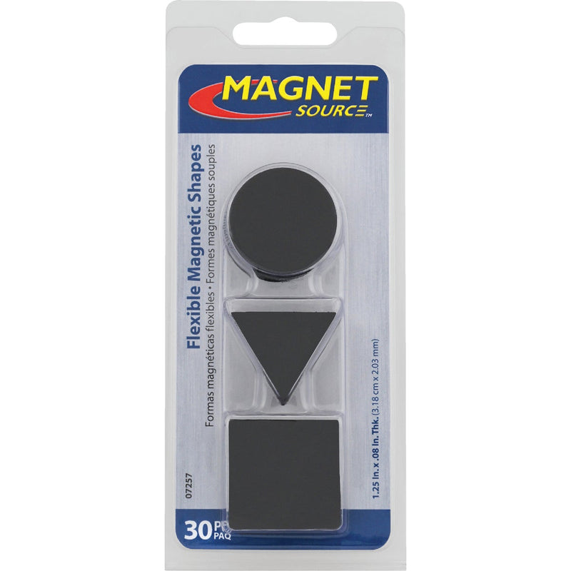 Master Magnetics Black Assorted Magnetic Shapes (30-Pack)