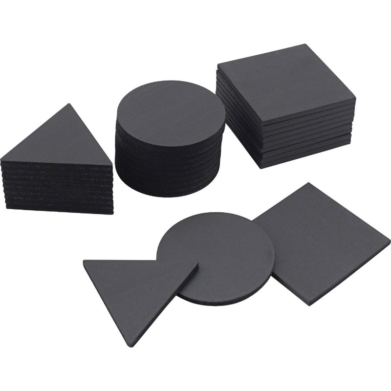 Master Magnetics Black Assorted Magnetic Shapes (30-Pack)