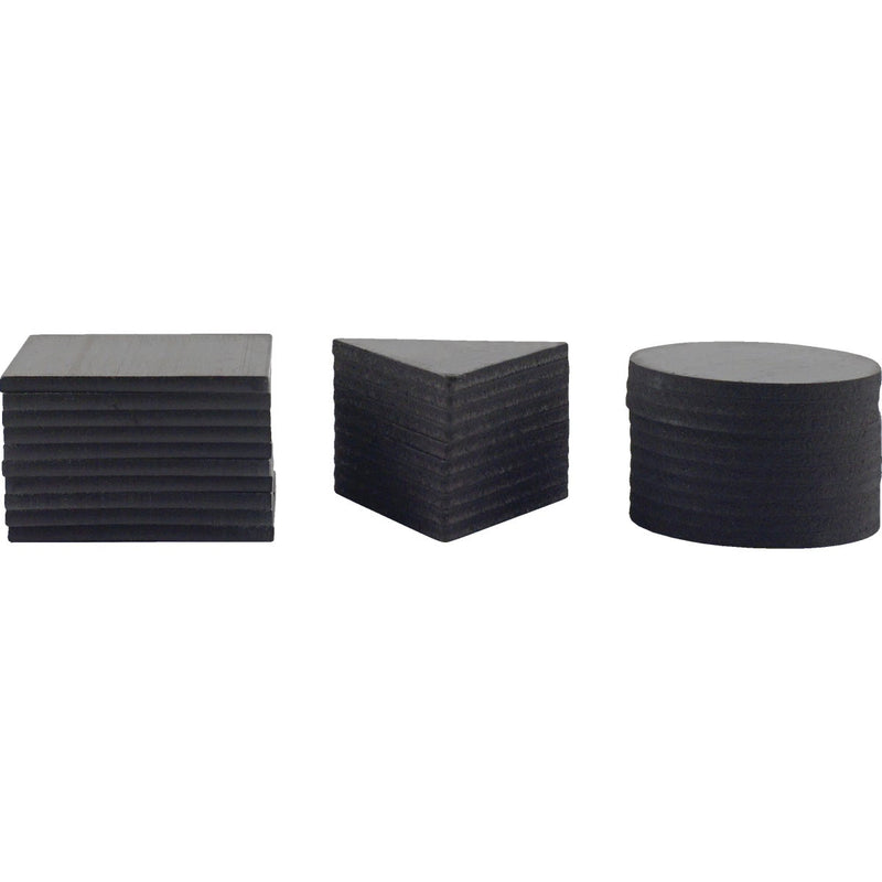 Master Magnetics Black Assorted Magnetic Shapes (30-Pack)