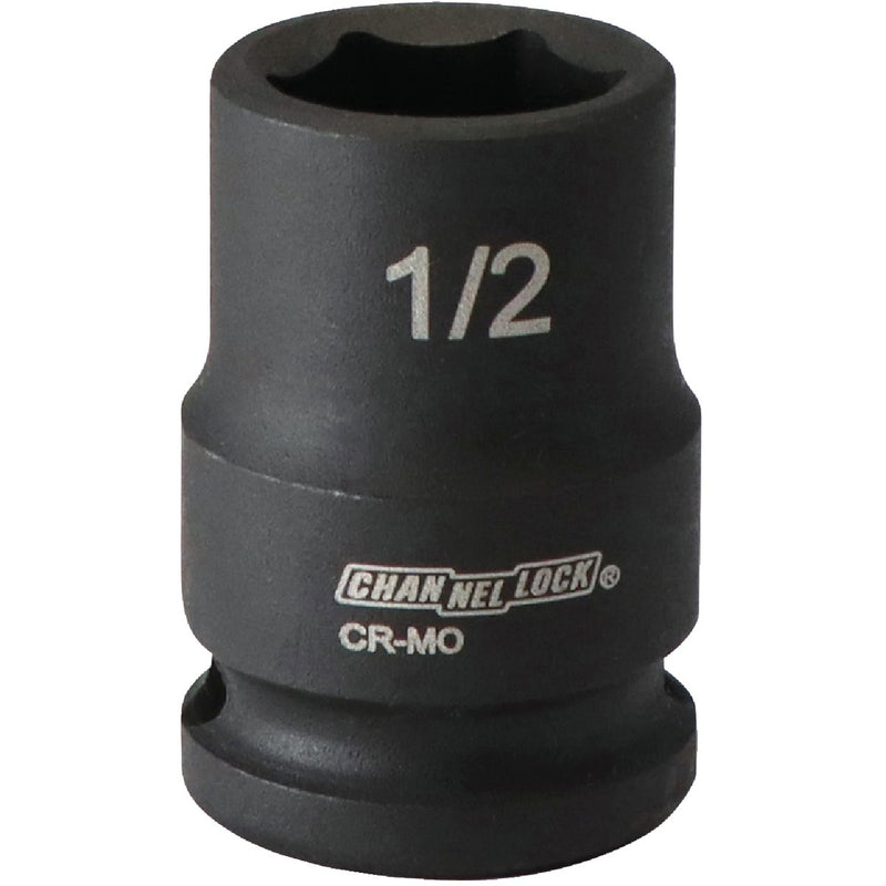 Channellock 3/8 In. Drive 1/2 In. 6-Point Shallow Standard Impact Socket