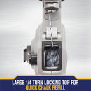 Irwin STRAIT-LINE Mach6 100 Ft. Chalk Line Reel and Chalk, Blue