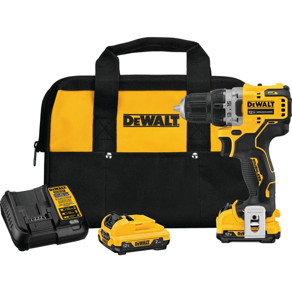 DEWALT XTREME 12V MAX XR Brushless 3/8 In. Cordless Drill/Driver Kit with (2) 2.0 Ah Batteries & Charger