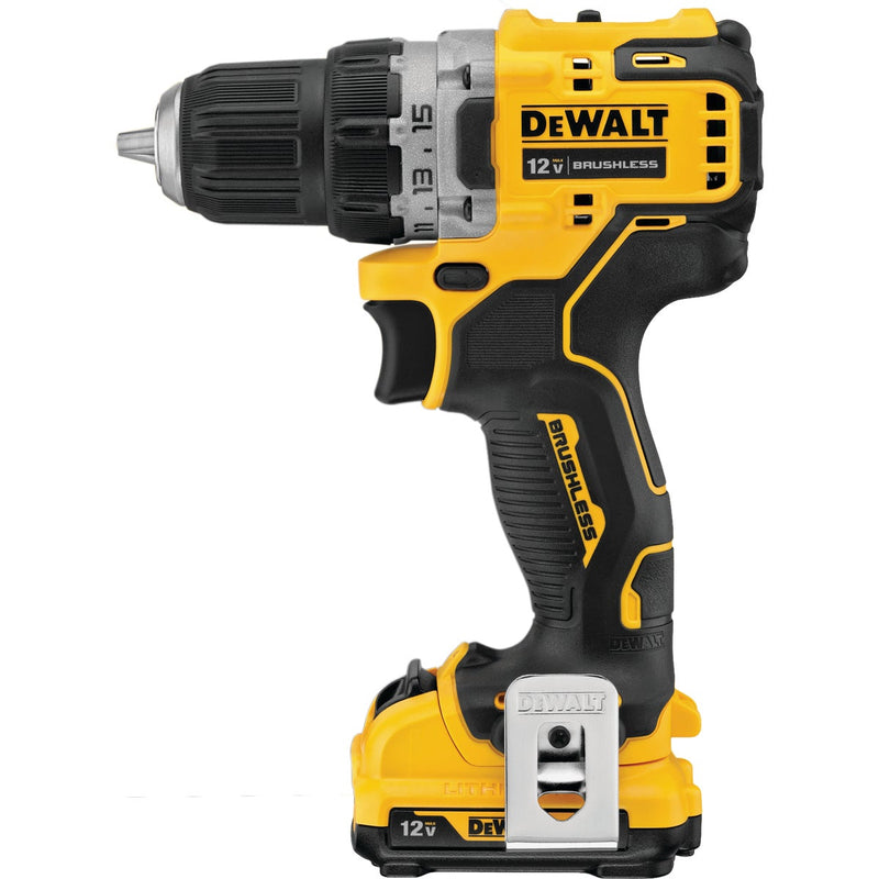 DEWALT XTREME 12V MAX XR Brushless 3/8 In. Cordless Drill/Driver Kit with (2) 2.0 Ah Batteries & Charger