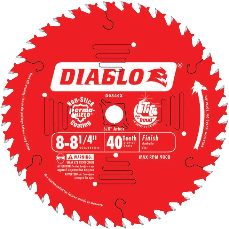 Diablo 8-1/4 In. 40-Tooth Finish Circular Saw Blade