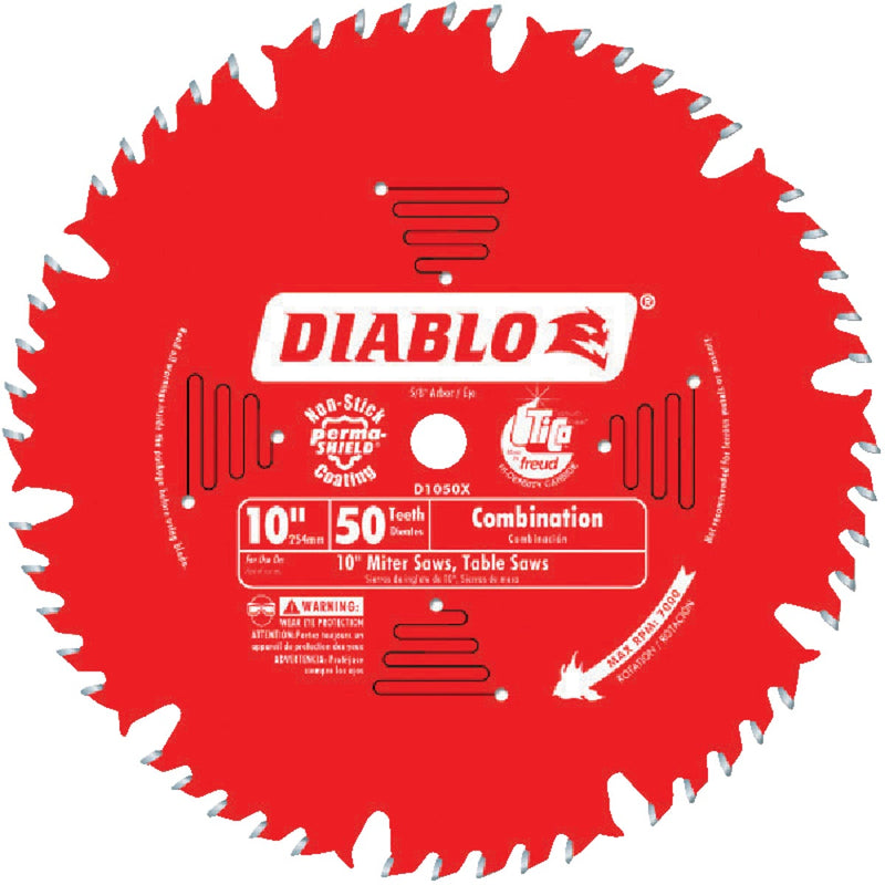 Diablo 10 In. 50-Tooth Combination Circular Saw Blade