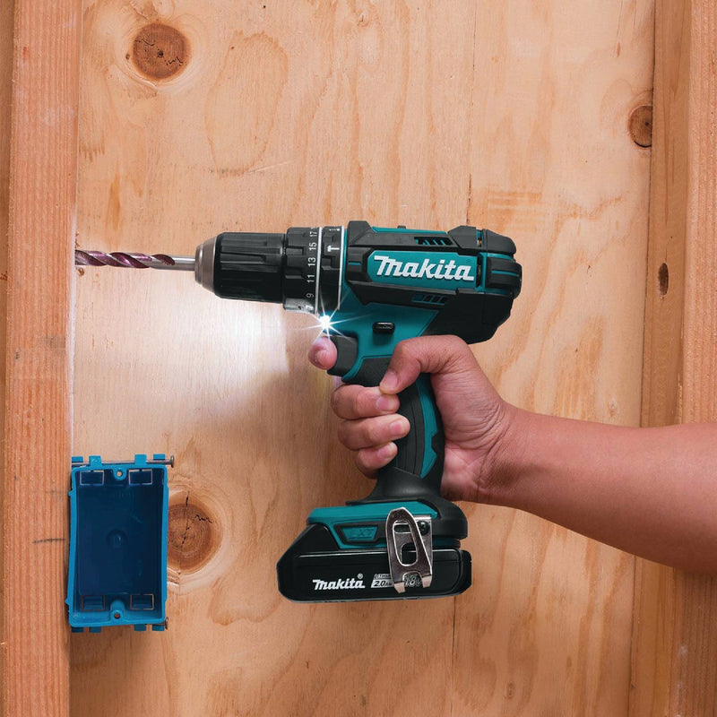 Makita 18-Volt LXT Lithium-Ion 1/2 In. Compact Cordless Hammer Drill Kit