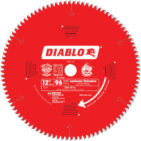 Diablo 12 In. 96-Tooth Non-Ferrous Metals/Plastics Circular Saw Blade