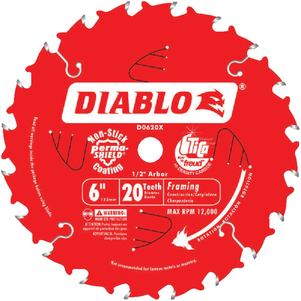 Diablo 6 In. 20-Tooth Framing Circular Saw Blade