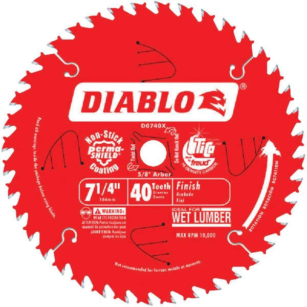 Diablo 7-1/4 In. 40-Tooth Finish Circular Saw Blade