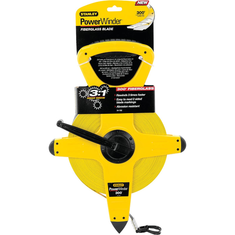 Stanley PowerWinder 300 Ft. Fiberglass Open Reel Tape