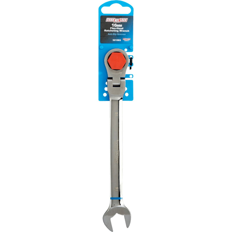 Channellock Metric 16 mm 12-Point Ratcheting Flex-Head Wrench