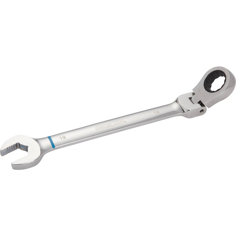 Channellock Metric 19 mm 12-Point Ratcheting Flex-Head Wrench