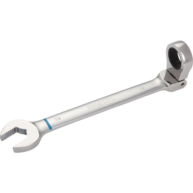 Channellock Metric 19 mm 12-Point Ratcheting Flex-Head Wrench