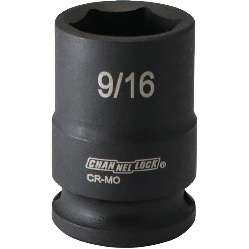 Channellock 3/8 In. Drive 9/16 In. 6-Point Shallow Standard Impact Socket