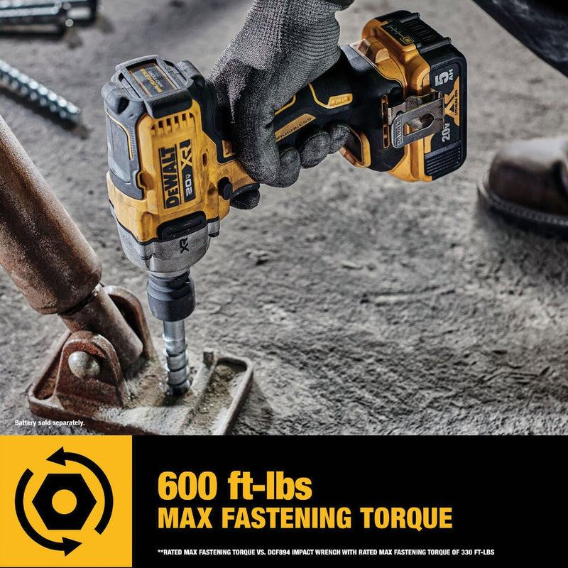 DEWALT 20V MAX XR Brushless 1/2 In. Mid-Range Cordless Impact Wrench with Hog Ring Anvil (Tool Only)