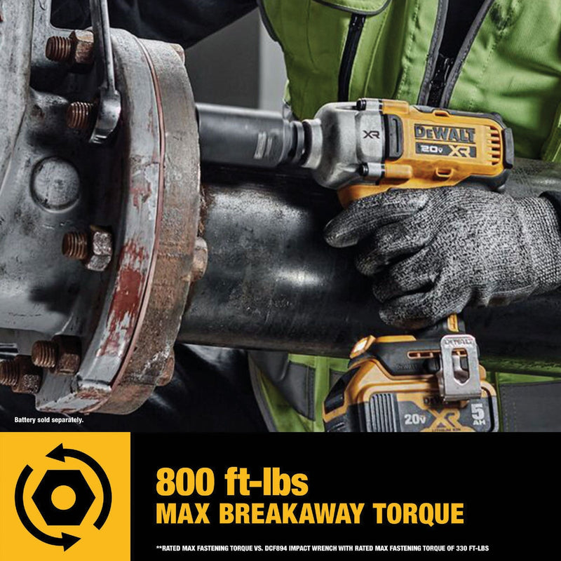 DEWALT 20V MAX XR Brushless 1/2 In. Mid-Range Cordless Impact Wrench with Hog Ring Anvil (Tool Only)