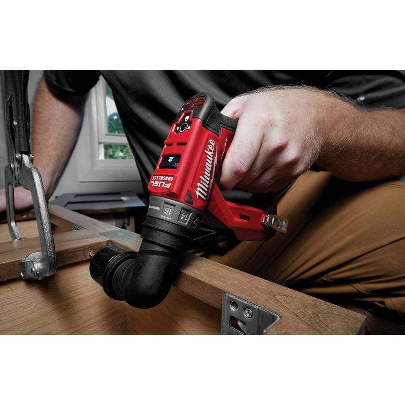 Milwaukee M12 FUEL Brushless 3/8 In. Installation Cordless Drill/Driver Kit with 4-Tool Heads & (2) 2.0 Ah Batteries & Charger